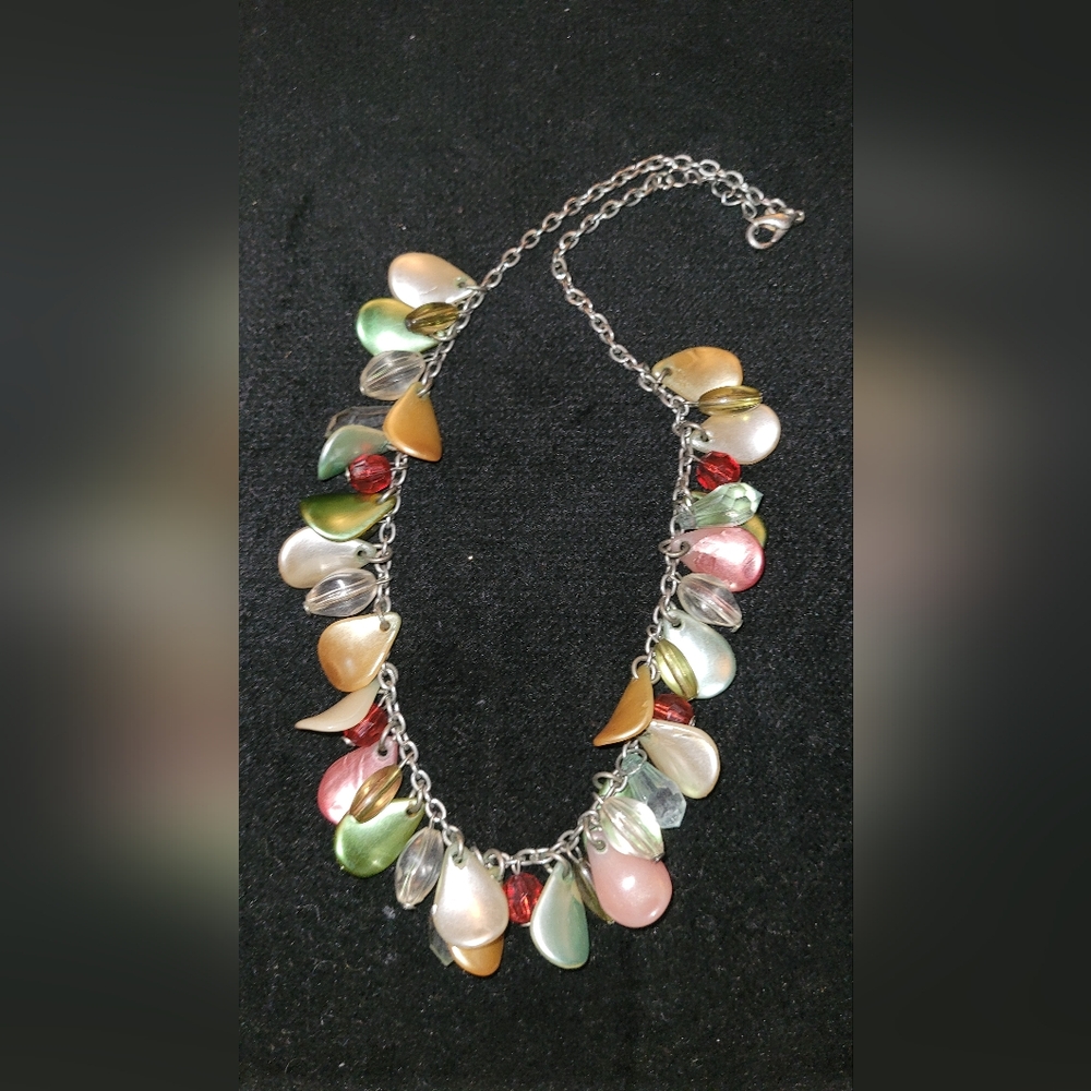 Multicolored Plastic Shell Necklace